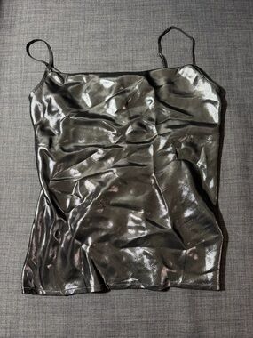 Express Shimmery Black Slip Cami